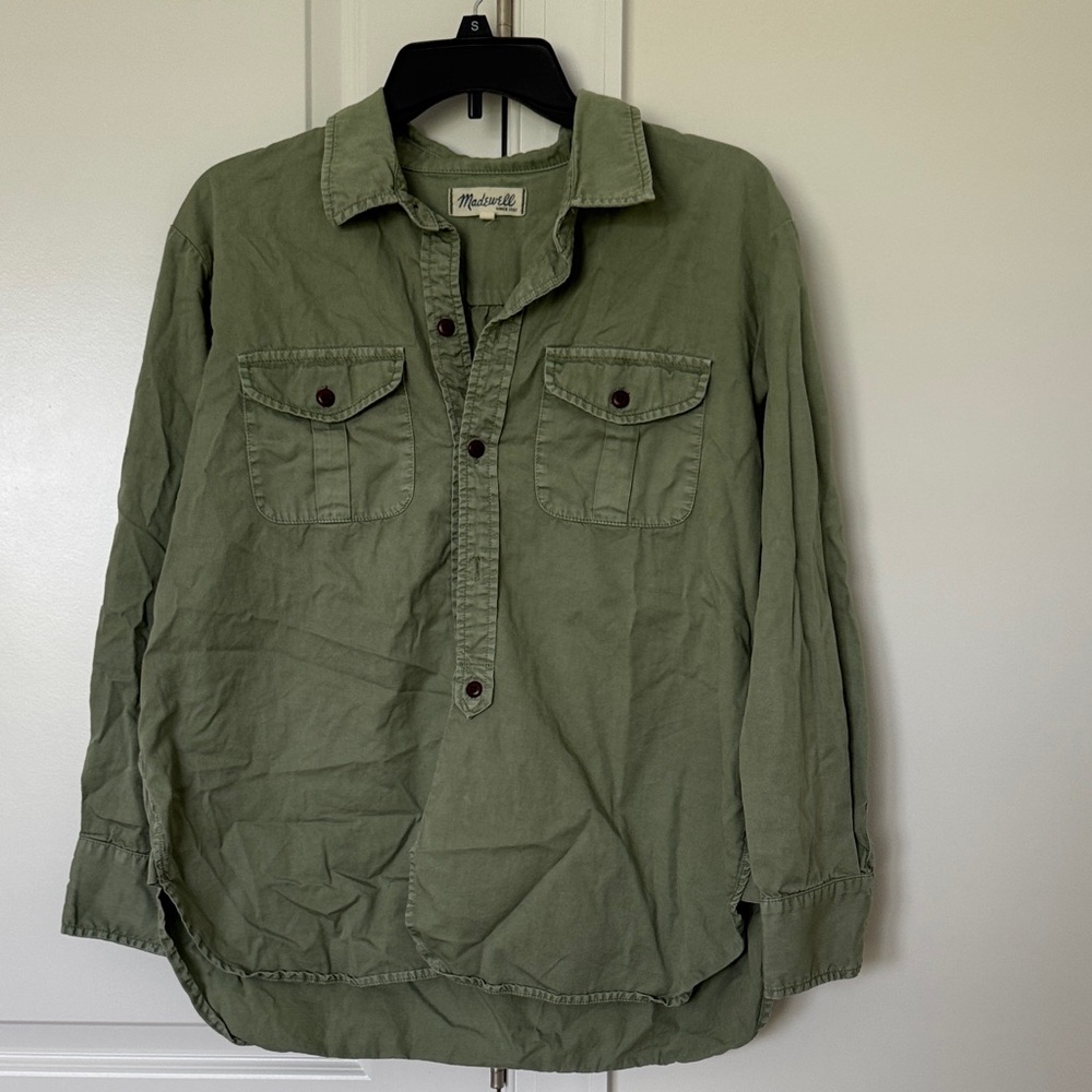 Madewell Olive Green Shirt Jacket